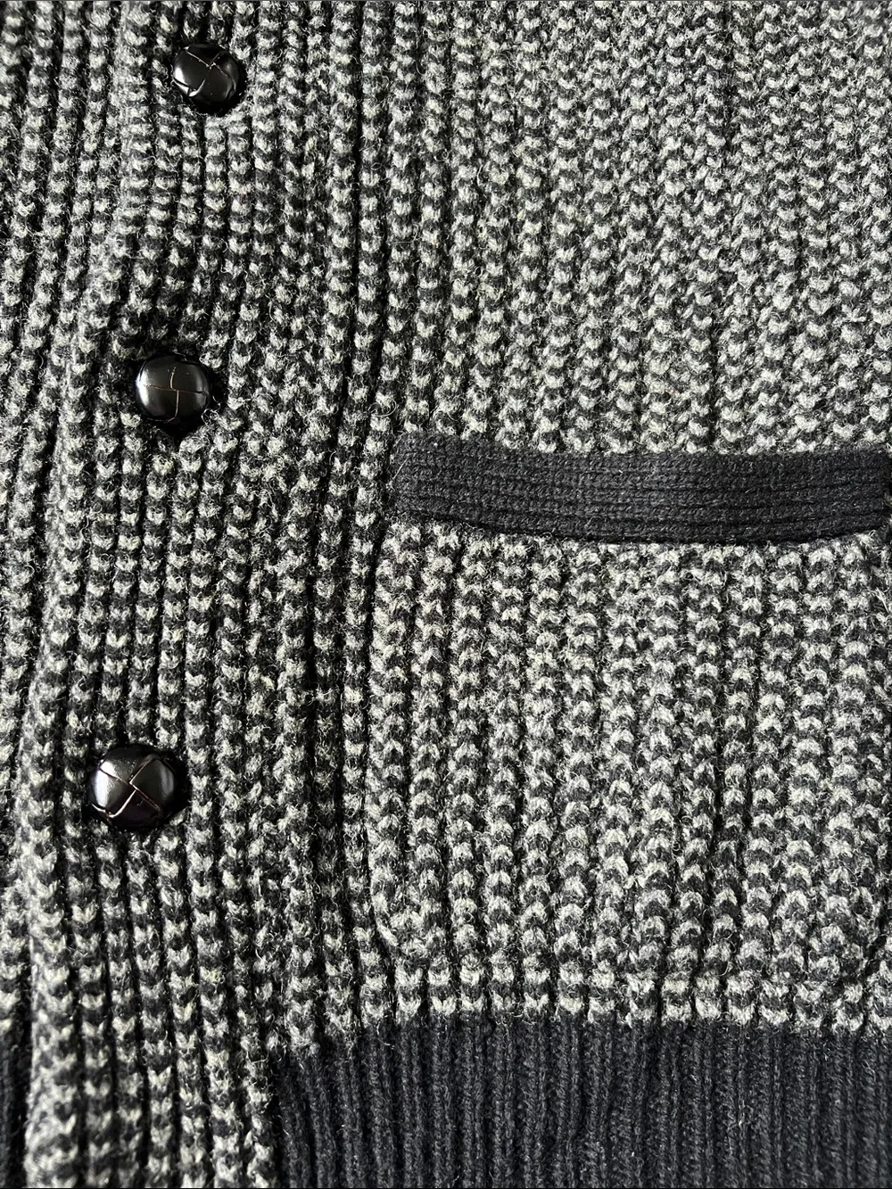J. Crew Shawl Collar Chunky Knit Cardigan - Charcoal